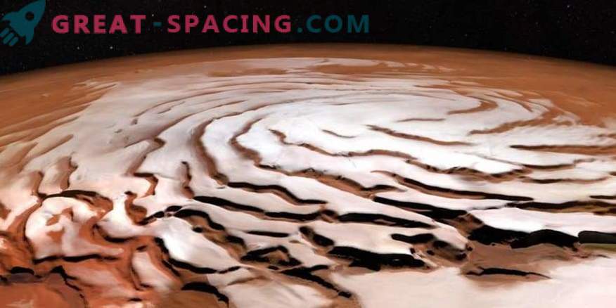 Kakšen je polarni ledeni pokrovček Marsa?