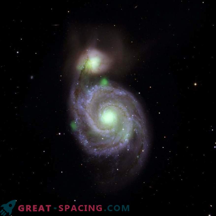 Majhen svetel objekt zasenči supermasivne črne luknje v galaktičnem sotočju