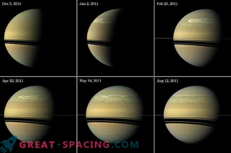 Obsežne nevihte stresajo atmosfero Saturna.
