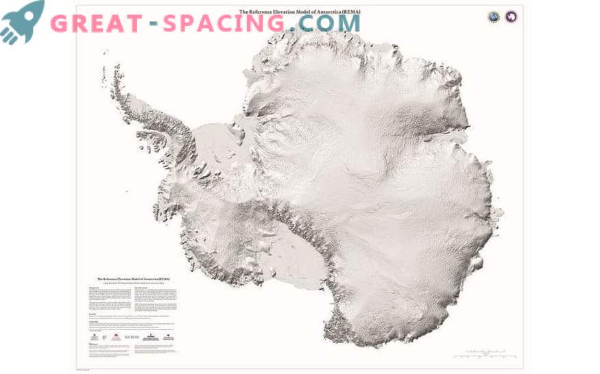 Osupljive podrobnosti Antarktike v novi karti visoke ločljivosti