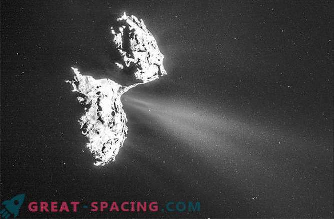 Rozeta ujame plinske tokove, ki uhajajo iz kometa