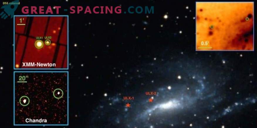 Två superluminala röntgenkällor i galaxen NGC 925