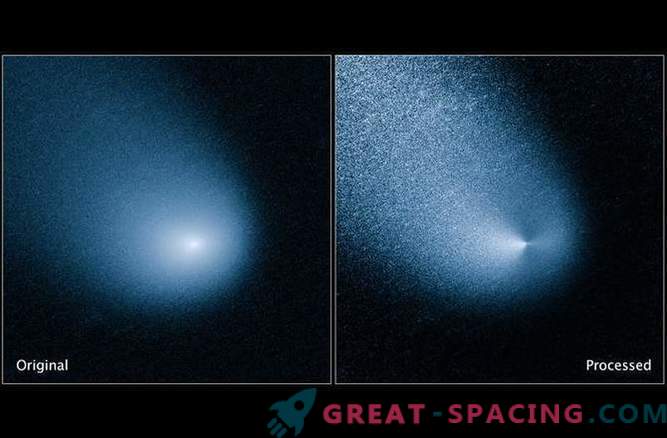Hubble je obdelal fotografijo kometa Siding Spring, ki se približuje Marsu
