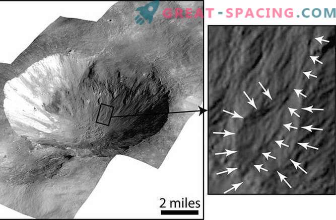 Voda bi lahko tekla vzdolž sten kraterjev Vesta