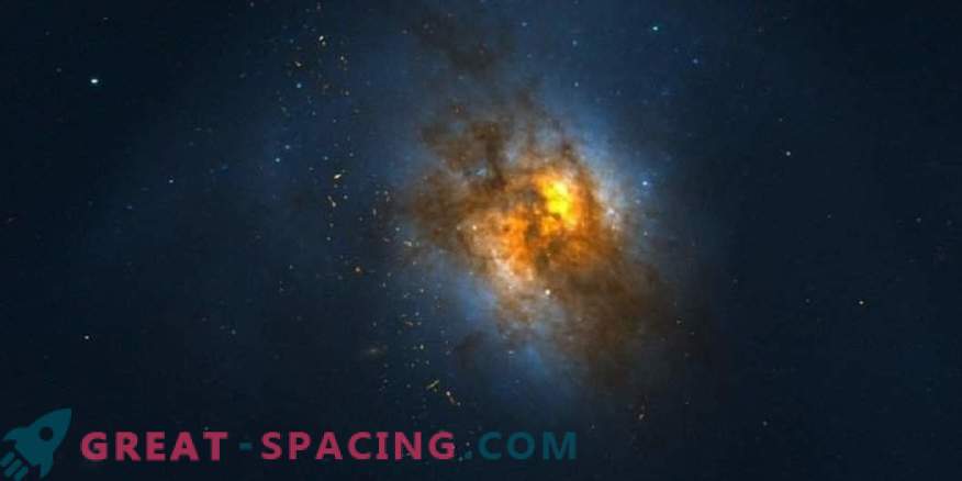 Ultra-svetla infrardeča galaksija kaže močan odtok ioniziranega plina