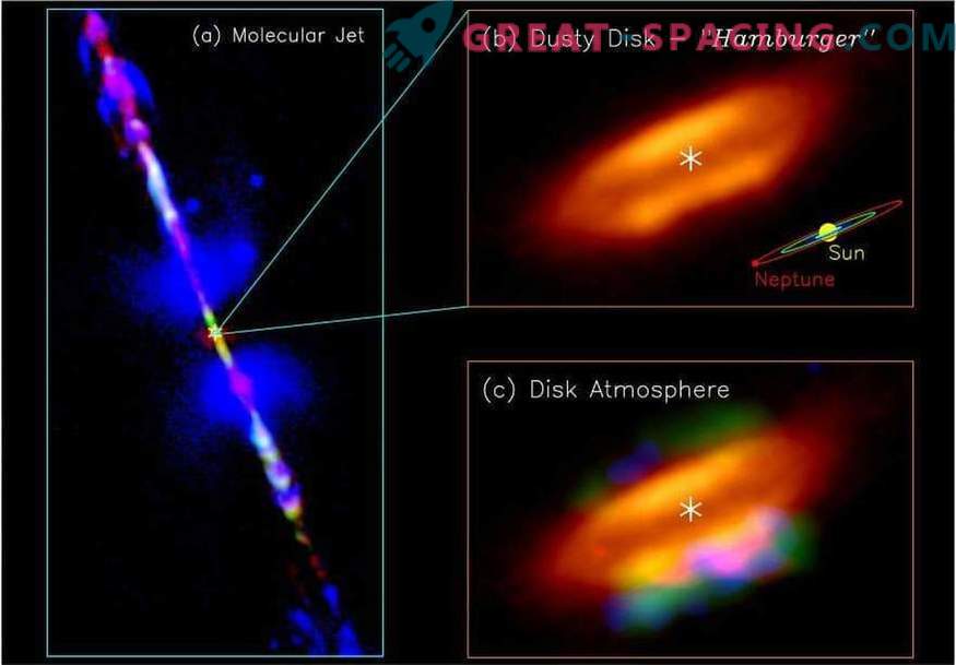 prebiotična atmosfera je bila najdena na akrecijskem disku otrokove zvezde.