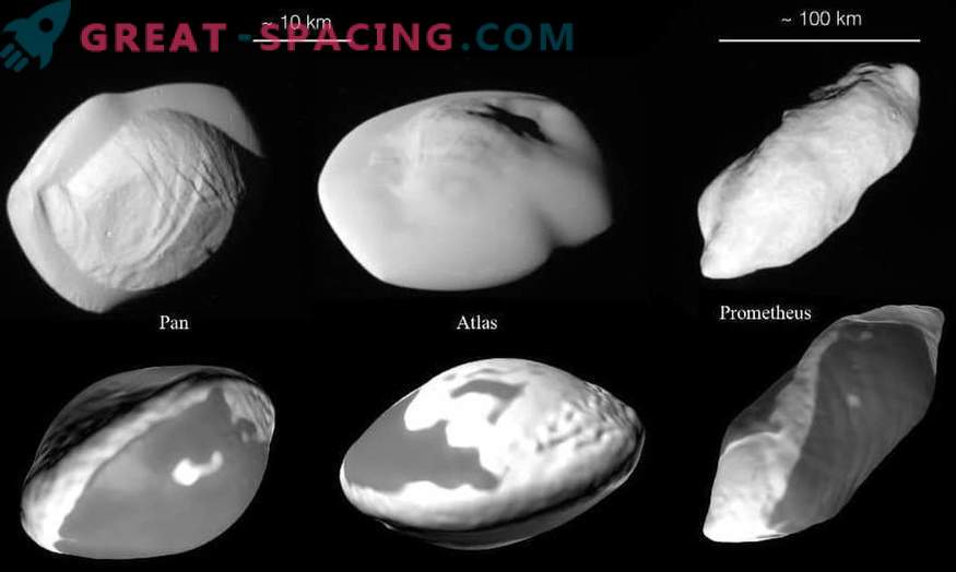 Podatki o zgodovini Saturnovih majhnih notranjih satelitov