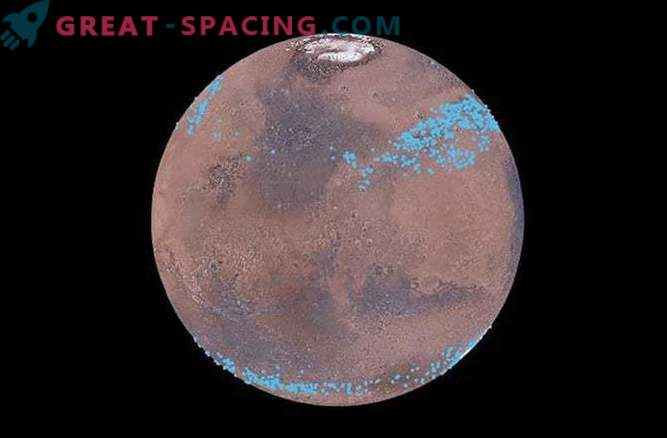 Ledeniki pod površjem Marsa imajo veliko vode