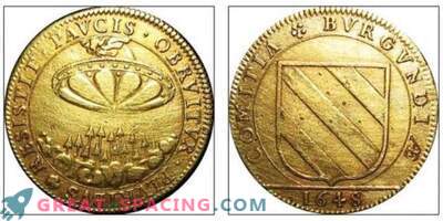 Senovės XVII a. Prancūzų monetos brėžinys primena svetimą laivą. Nuomonė ufologov